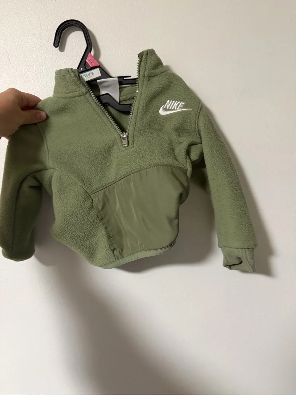 Nike Kids Olive Green Half-Zip Fleece Pullover & pants 18M